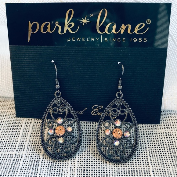 Park Lane Encore Earrings 🆕 Hematite Aurora Borealis - Picture 7 of 13